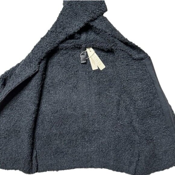 SKIMS kids 2T/3T unisex sherpa hoodie full zip up onyx black NWT MSRP $88 - Picture 4 of 6